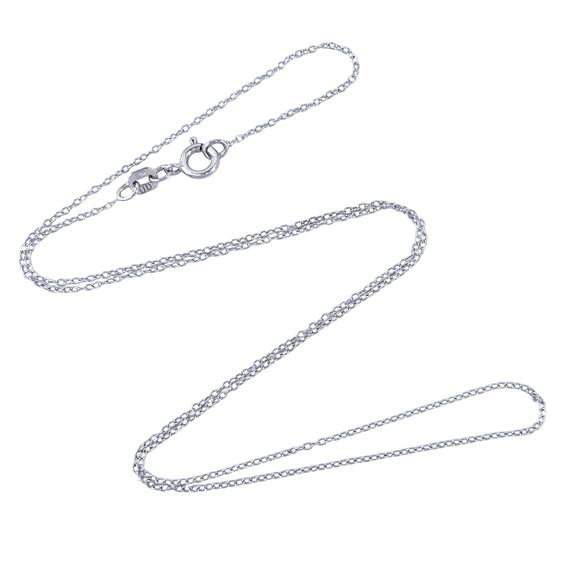 Vintage Sterling Silver 925 Cable Link Chain Necklace 18" - Picture 1 of 3